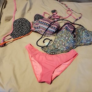 Scrunch butt bikini bottoms pink